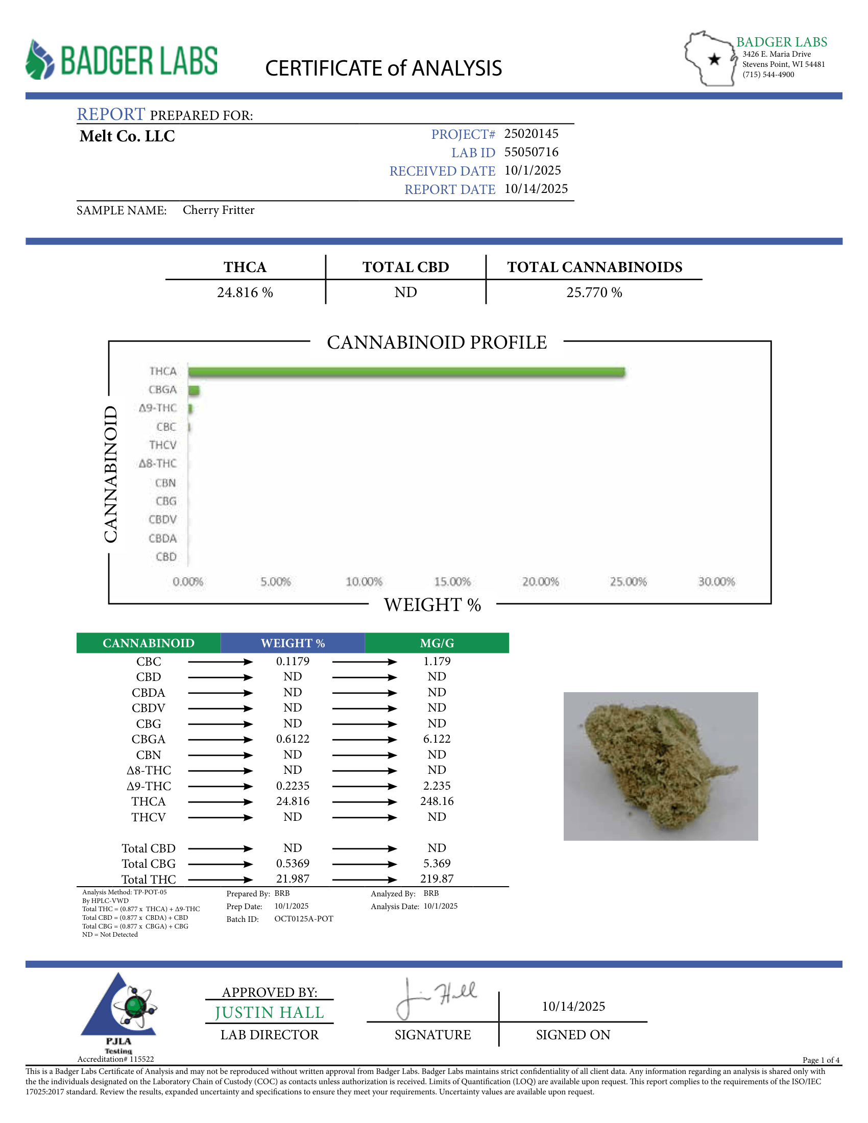 Cherry Fritter Hybrid THCA Flower - Infused Boutique Cannabis 3.5g| Relaxing Sweet Earthy Flavor