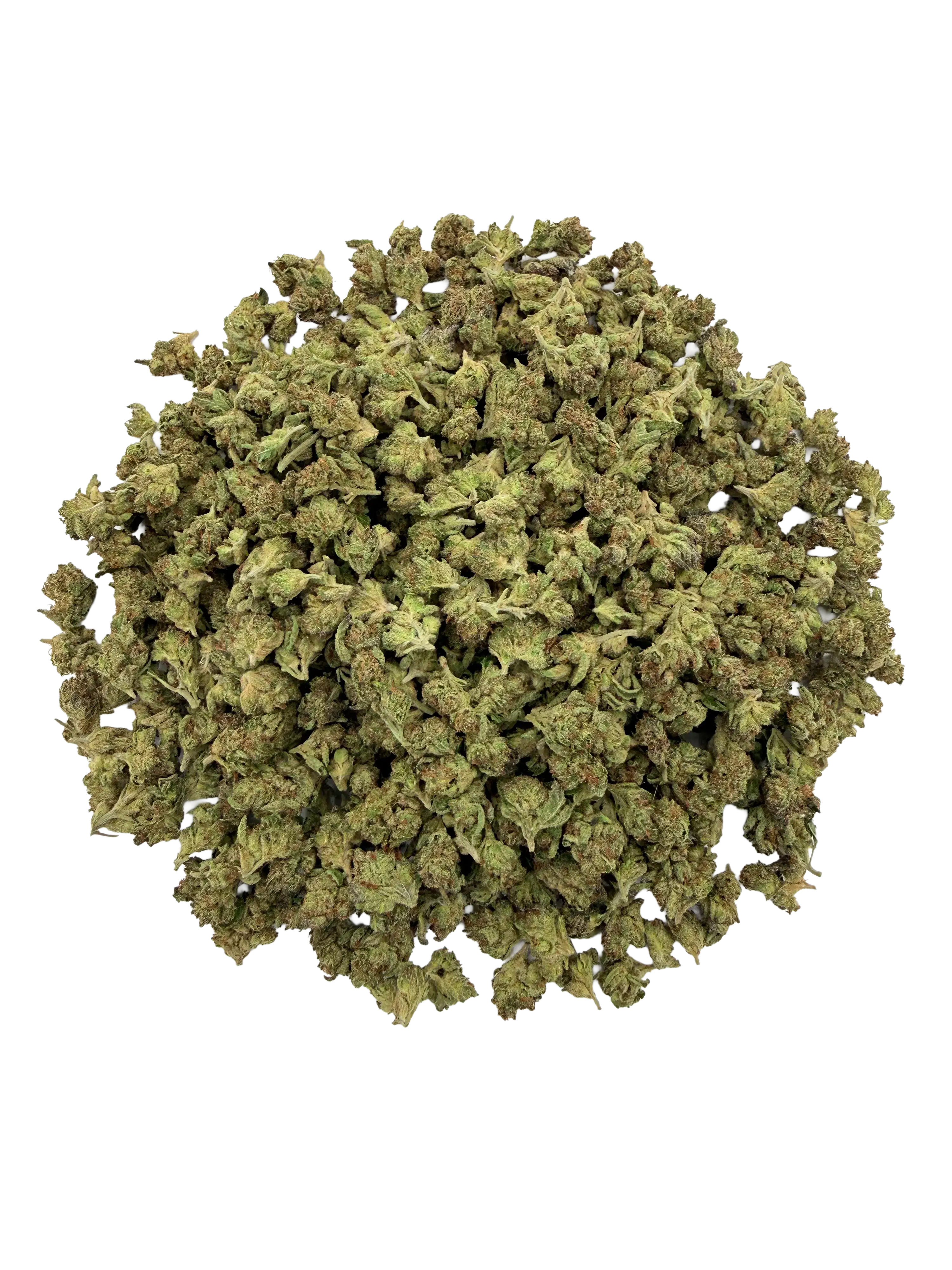 Lollipop small buds closeup showing trichomes and quality